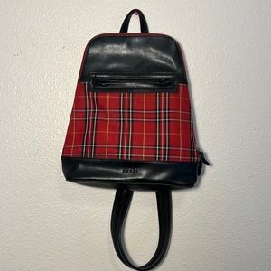 Liz Claiborne crazy horse vintage Y2K backpack.